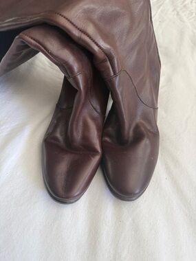 Vince Camuto Dark Brown Leather Knee-High Boots